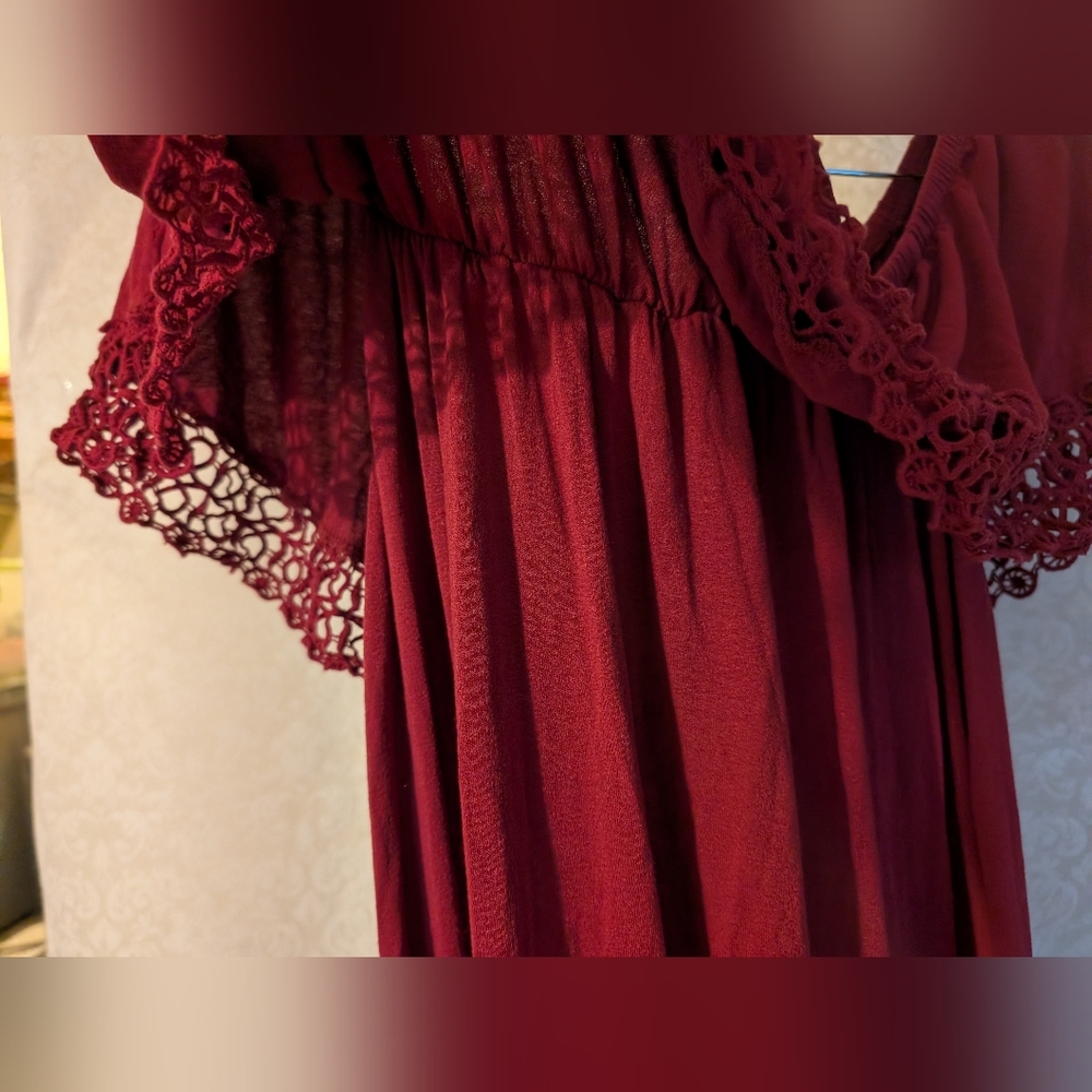 CalStyle BOHO MAXI Dress Sz. XL Red - Picture 10 of 15